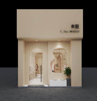 现代风格服装店3D模型下载